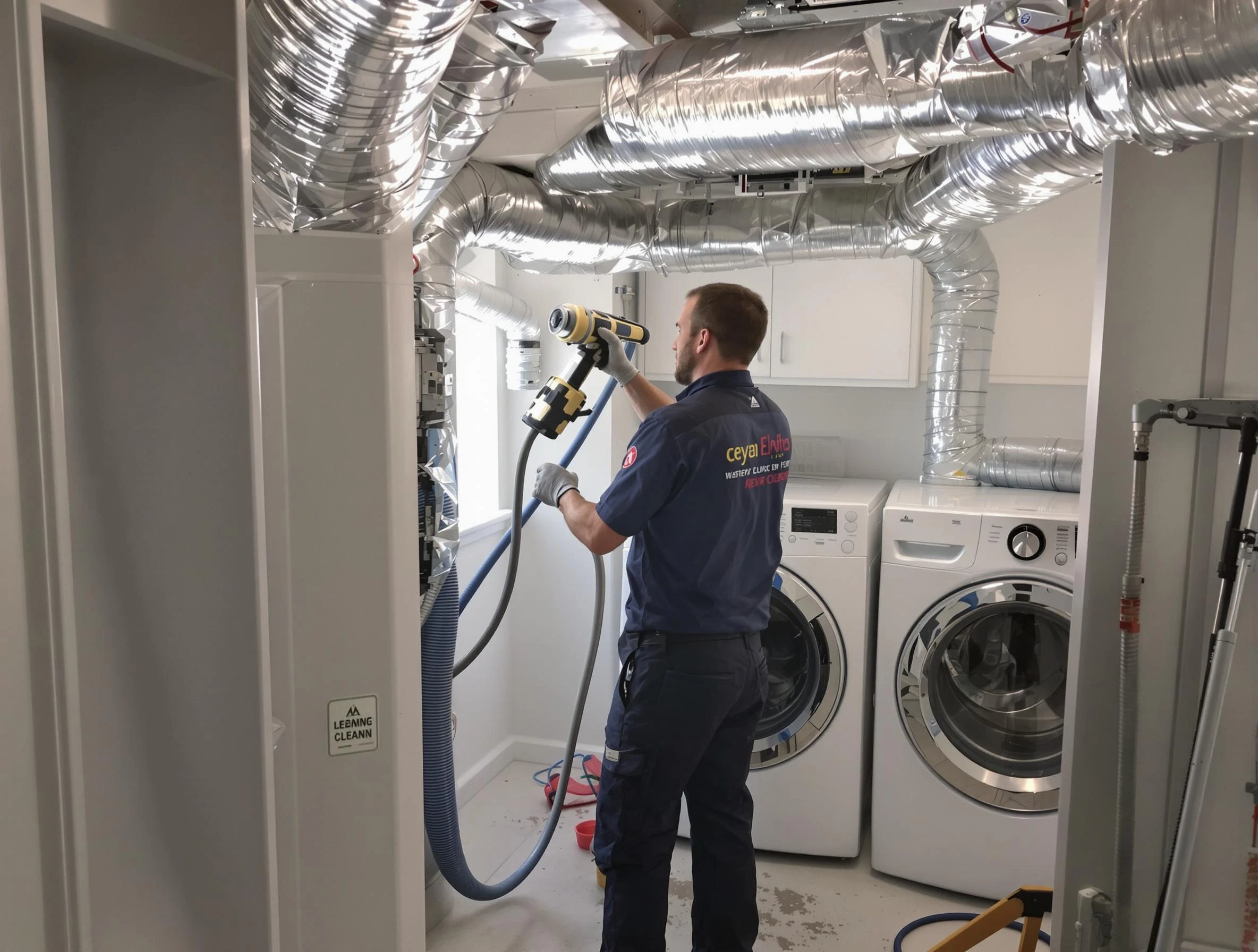 Roy Dryer Vent Cleaning specialist using advanced equipment for thorough duct cleaning in Roy